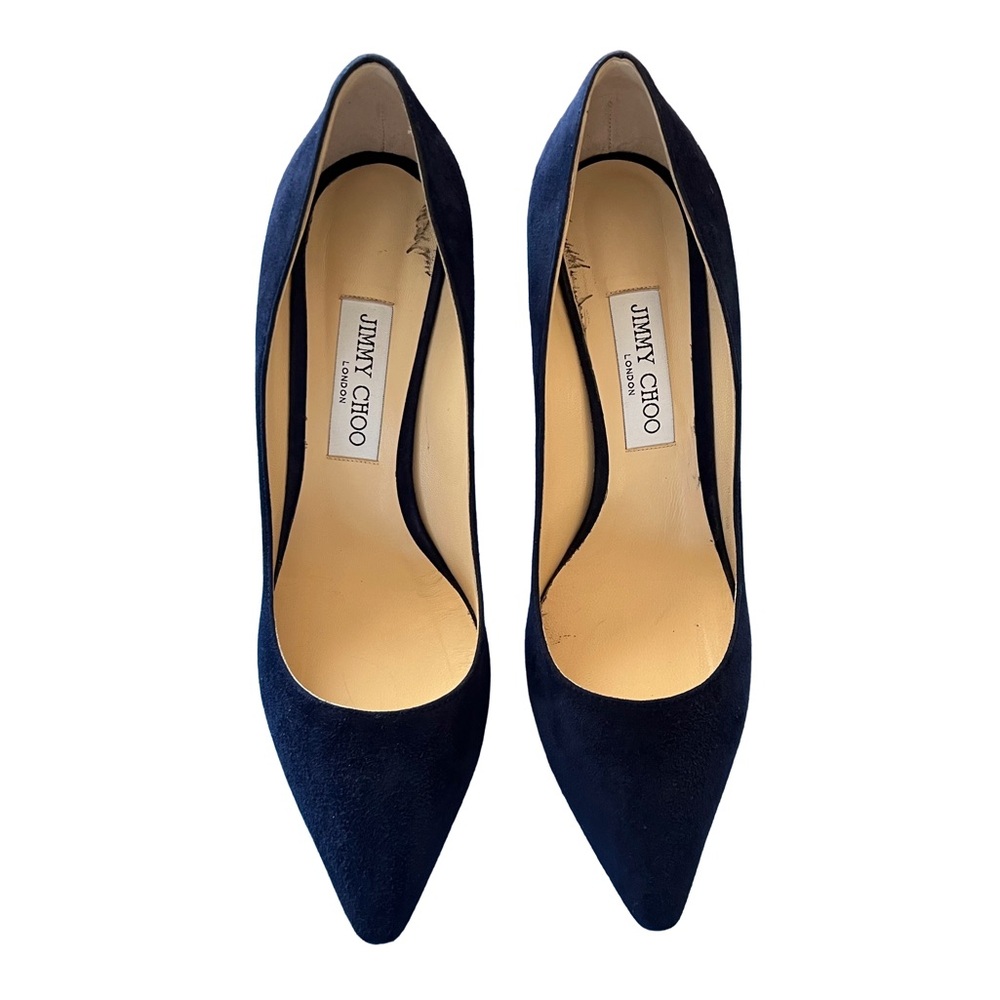 Jimmy Choo Suede Navy Heels